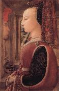 Fra Filippo Lippi Portrait of a Woman with a Man at a Casement painting